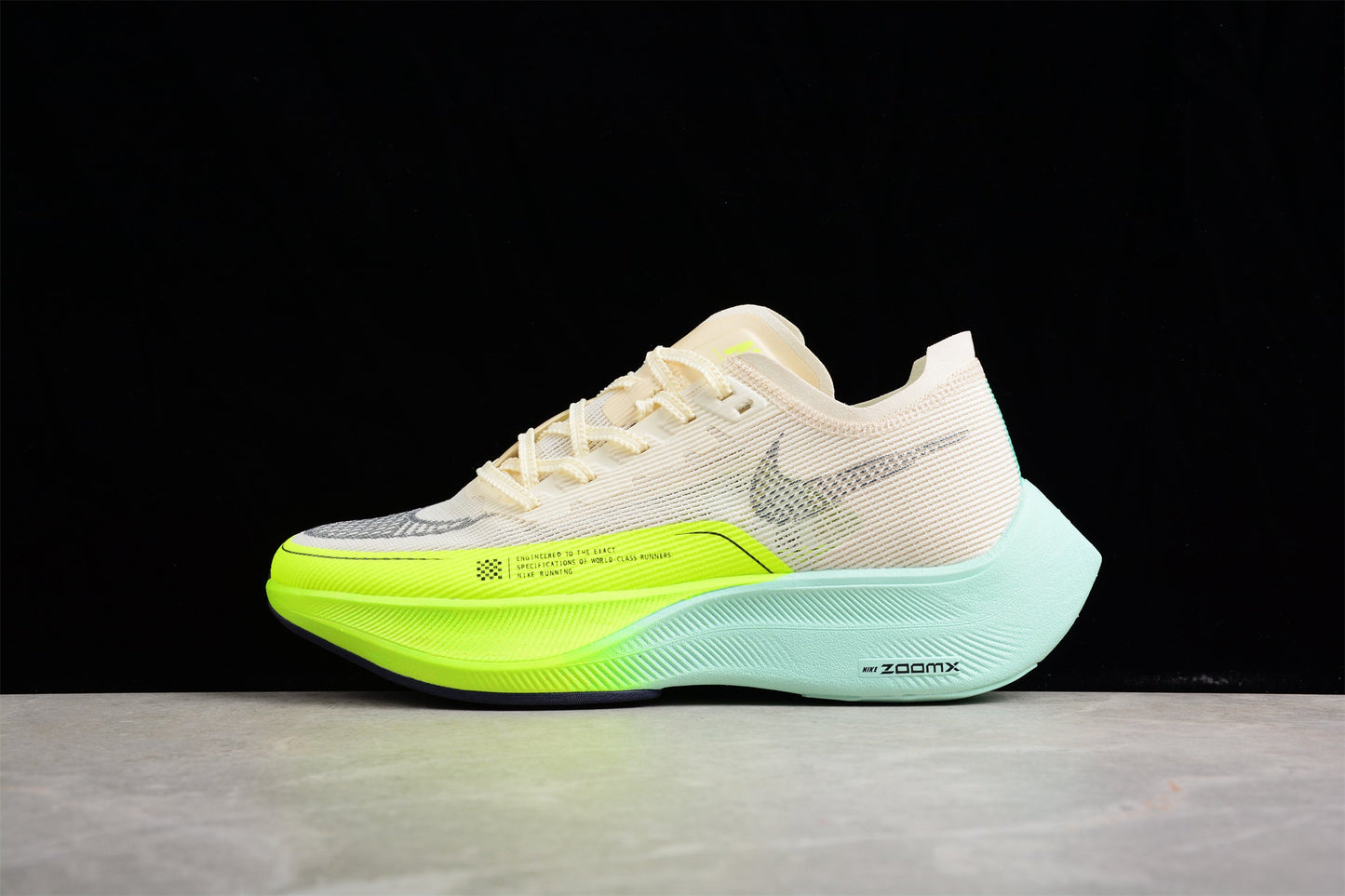 ZoomX Vaporfly NEXT% 2 Cream,Neon Green and Teal