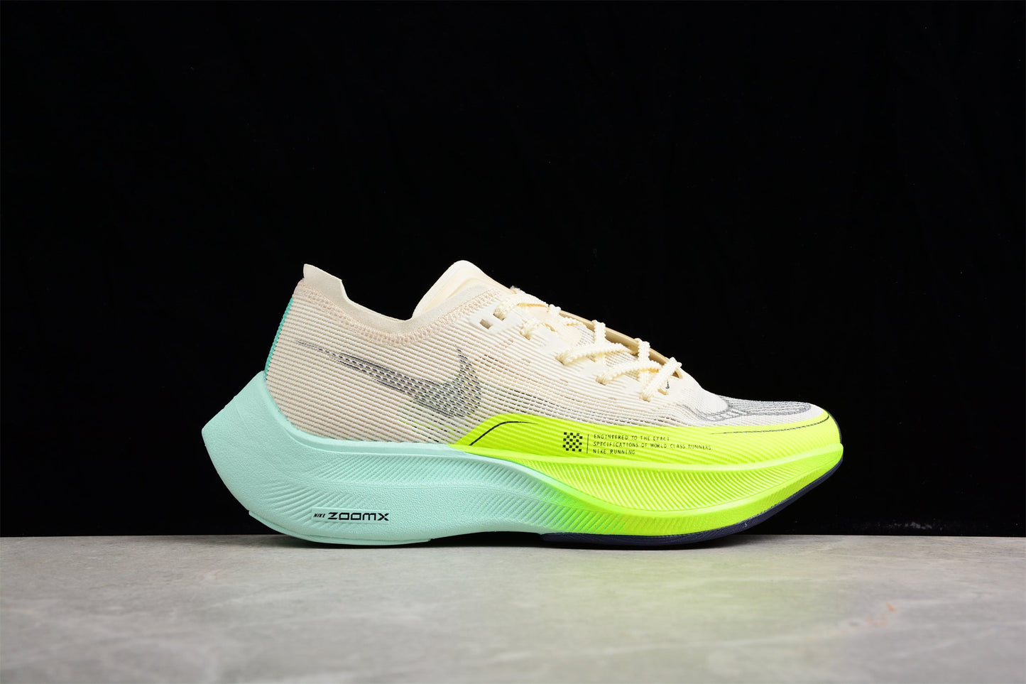 ZoomX Vaporfly NEXT% 2 Cream,Neon Green and Teal