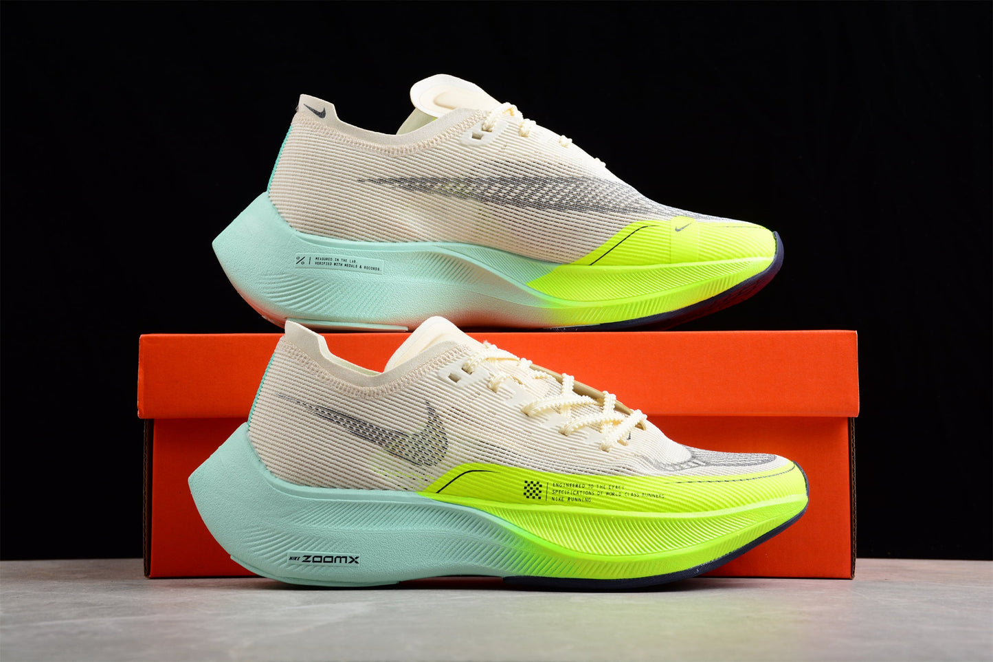 ZoomX Vaporfly NEXT% 2 Cream,Neon Green and Teal