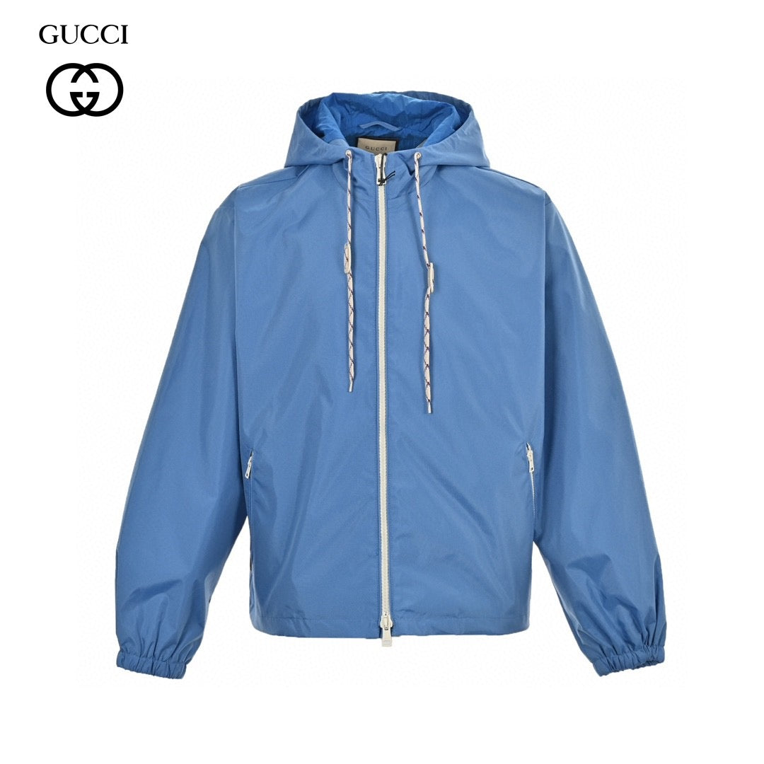 Gucci Blue Hooded Jacket