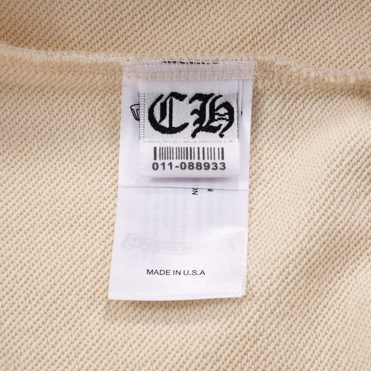 CHROME HEARTS WHITE CROSS PATCH SWEATSHIRT BEIGE