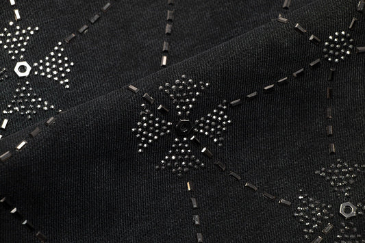 CHROME HEARTS RHINESTONE NETWORK SWEATSHIRT WASHED BLACK