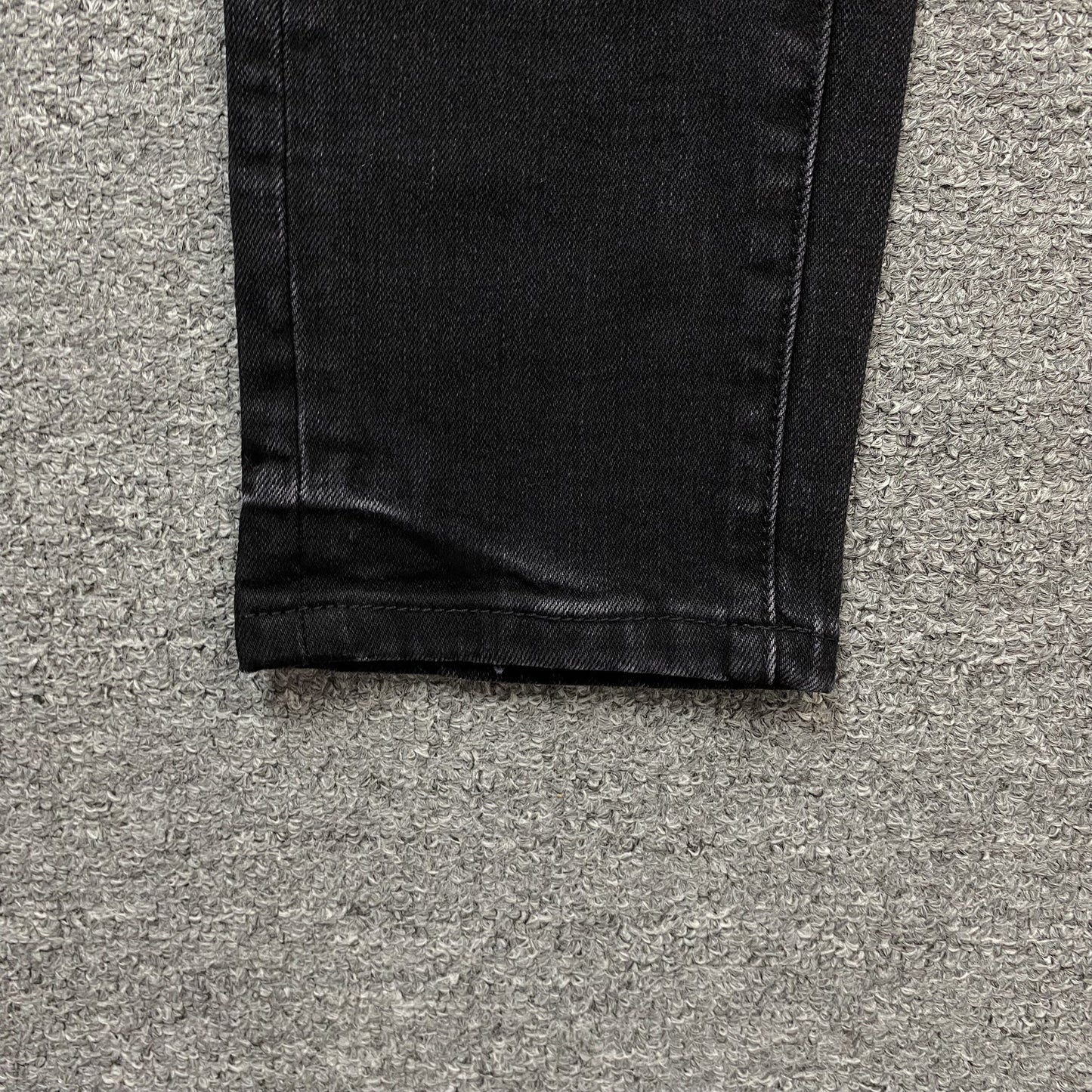 AMIRI CORE APPLIQUE BLACK LEATHER JEANS