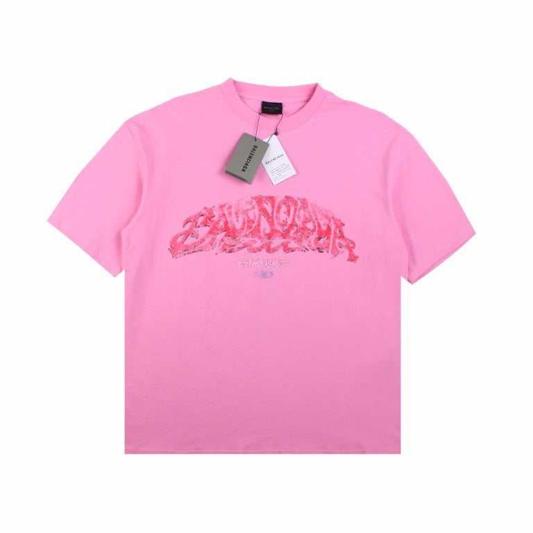 BALENCIAGA GRAFFITI T-SHIRT PINK