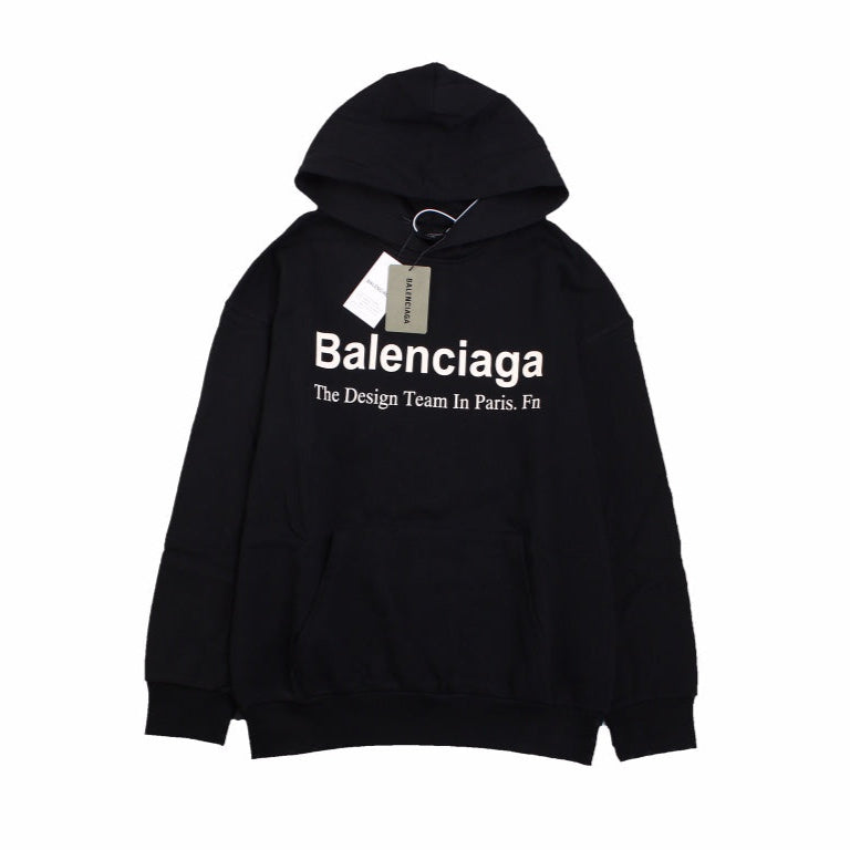 BALENCIAGA PARIS TEAM HOODIE BLACK