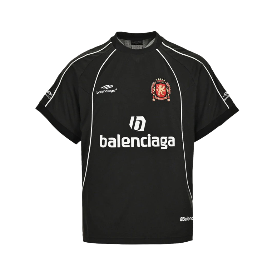 BALENCIAGA SOCCER LOGO T-SHIRT BLACK