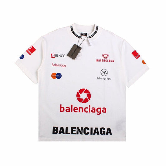 BALENCIAGA SPONSOR LOGO T-SHIRT WHITE