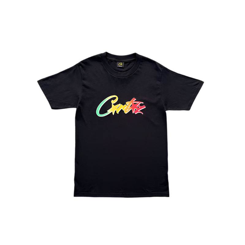 CORTEIZ ALLSTARZ T-SHIRT BLACK RASTA GRADIENT