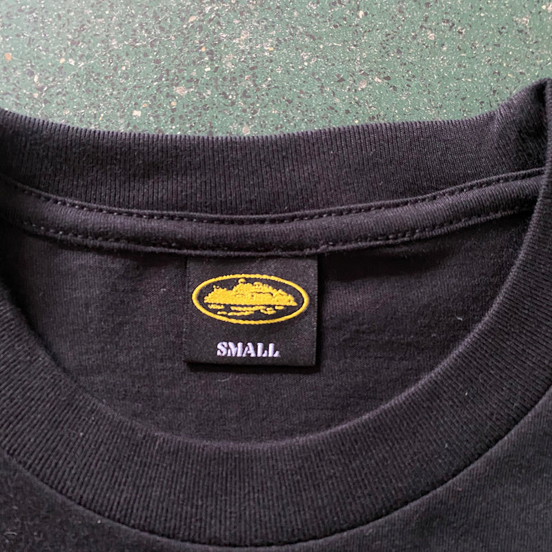 CORTEIZ OG ALCATRAZ TEE BLACK YELLOW