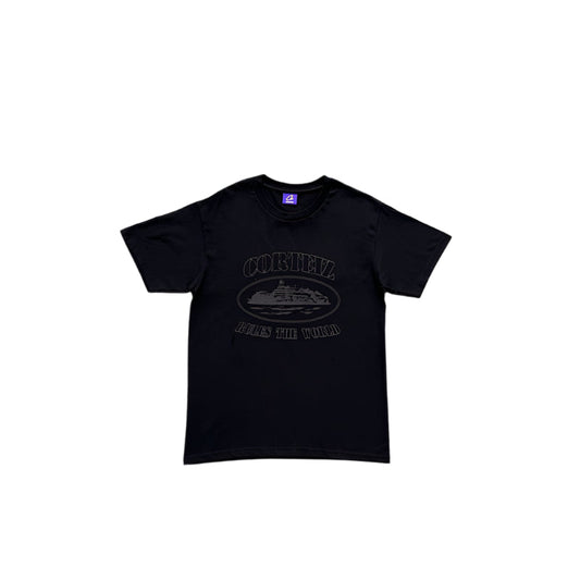 CORTEIZ OG ALCATRAZ TEE TRIPLE BLACK