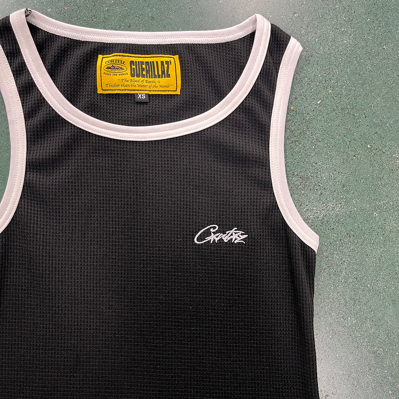 CORTEIZ OG CONTRAST TANK TOP BLACK