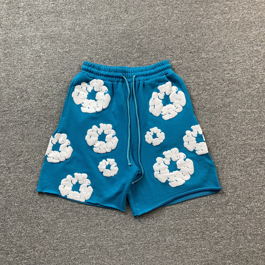 DENIM TEARS COTTON WREATH SHORTS CERULEAN