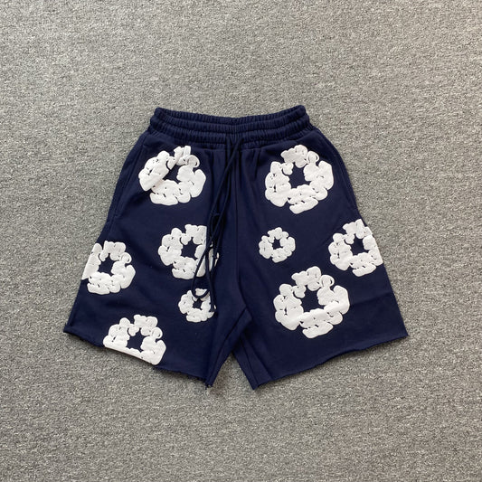 DENIM TEARS COTTON WREATH SHORTS NAVY