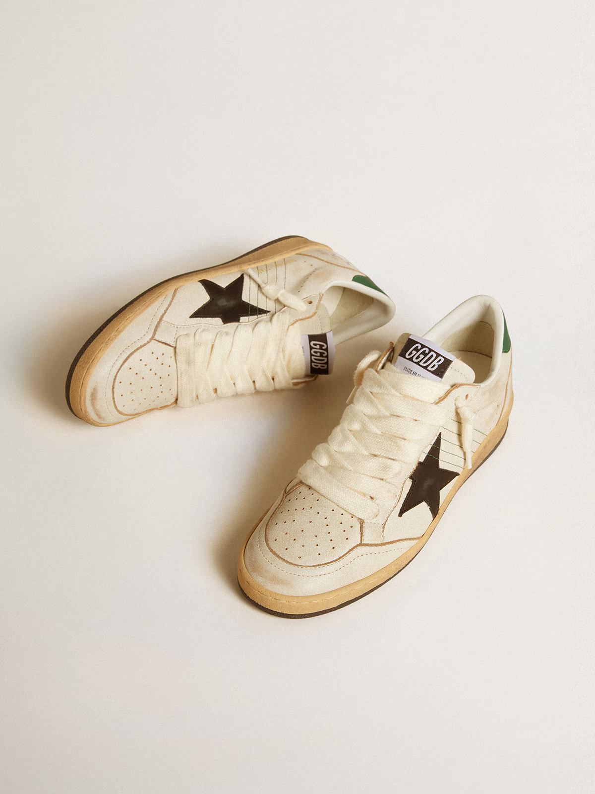 Golden Goose Ball Star Sneaker – Cream & Black