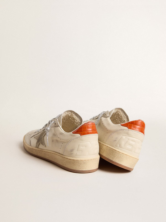 Golden Goose LTD Edition Sneaker – White/Silver with Orange Croc Heel