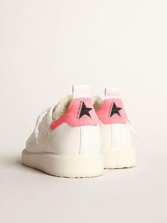 Golden Goose Starter Sneaker – White & Pink Heel Tab