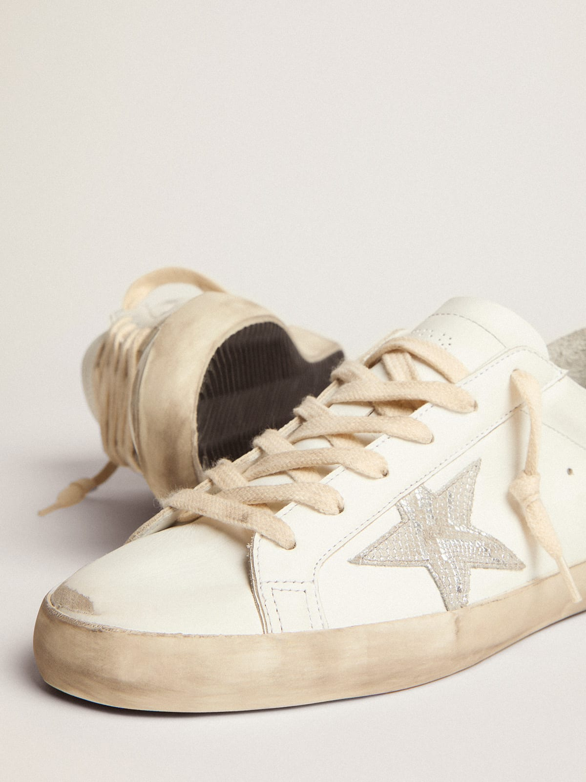 Golden Goose Super-Star Rose Glitter Heel Sneaker
