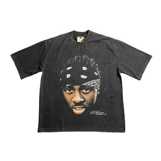 LIL WAYNE VINTAGE GRAPHIC TEE DARK GREY