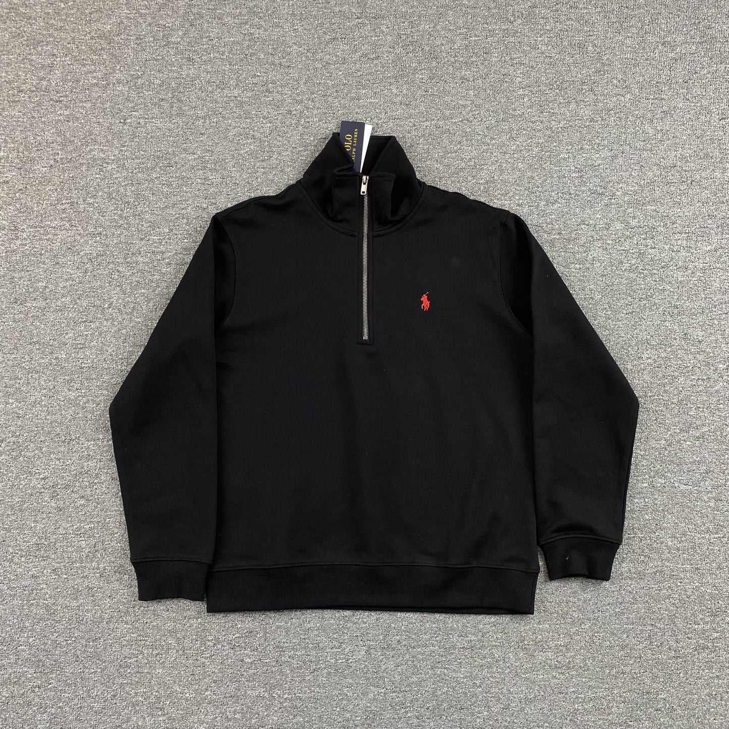 POLO RALPH LAUREN QUARTER ZIP SWEATSHIRT BLACK