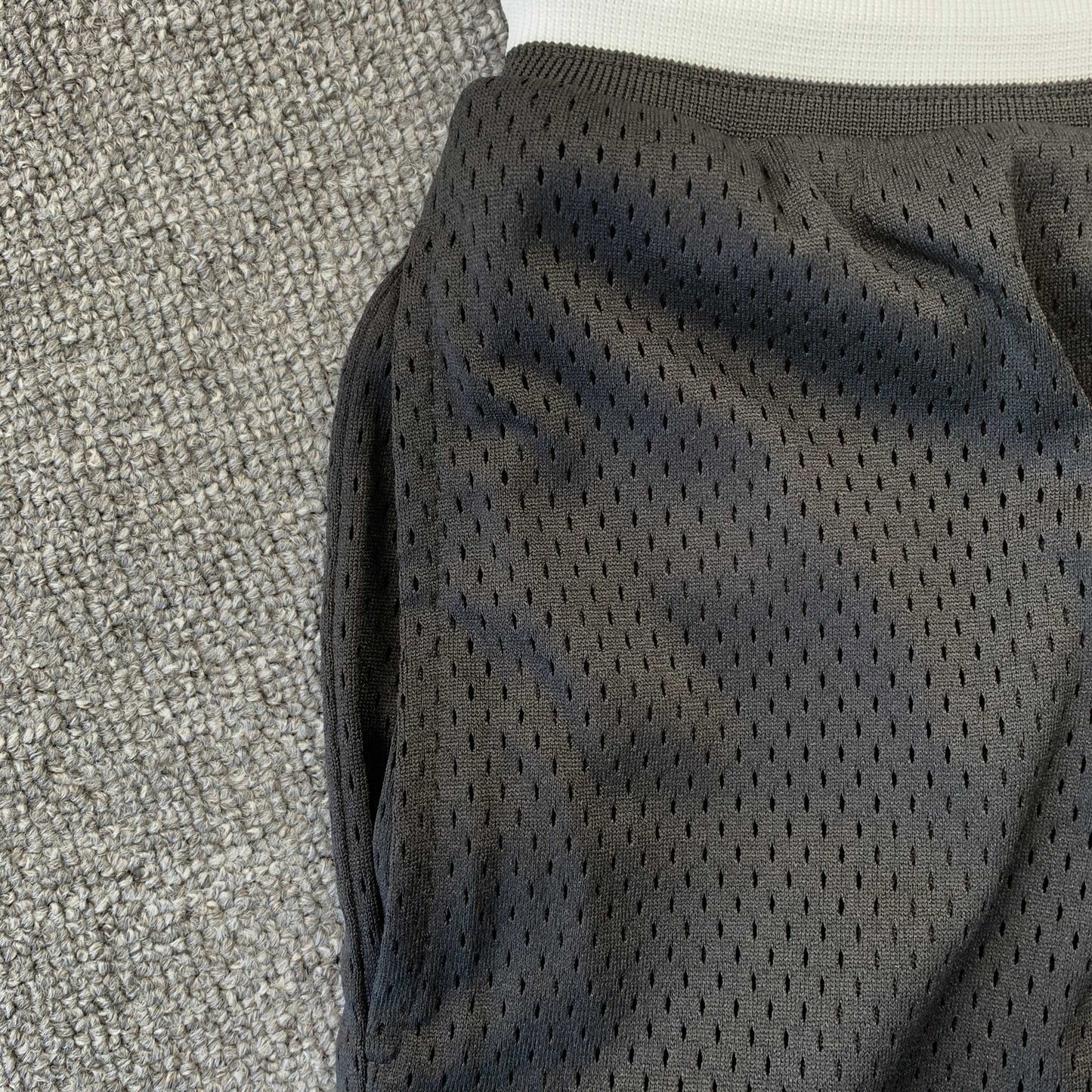 RHUDE COURT LOGO SHORTS BLACK/WHITE