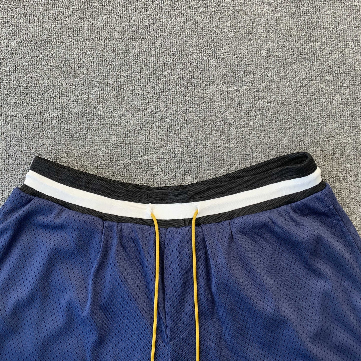 RHUDE COURT LOGO SHORTS NAVY