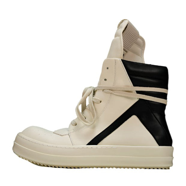 RICK OWENS GEOBASKET MILK BLACK
