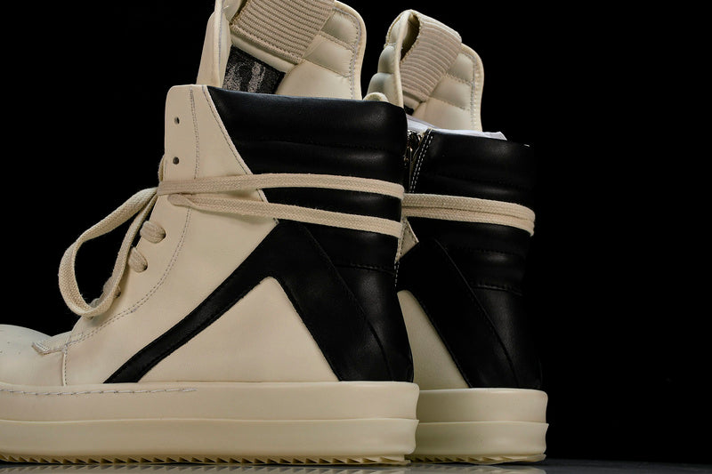 RICK OWENS GEOBASKET MILK BLACK