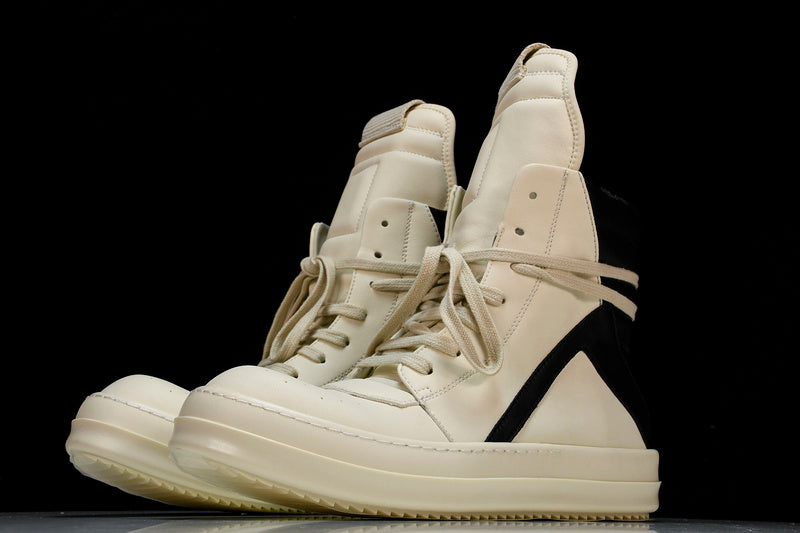 RICK OWENS GEOBASKET MILK BLACK