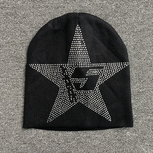 SP5DER STAR RHINESTONE SKULLY BLACK