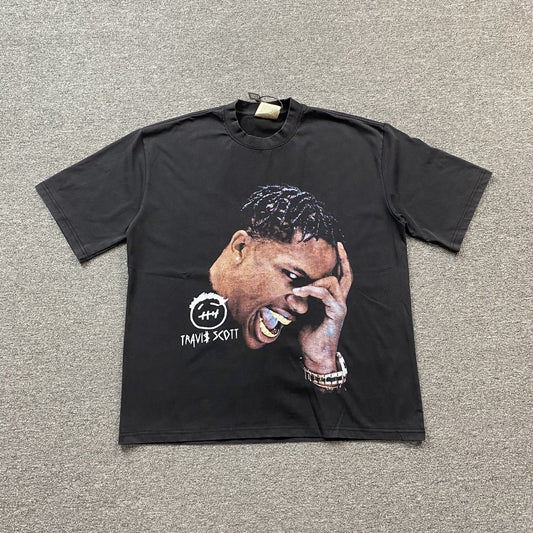 TRAVIS SCOTT VINTAGE GRAPHIC TEE BLACK