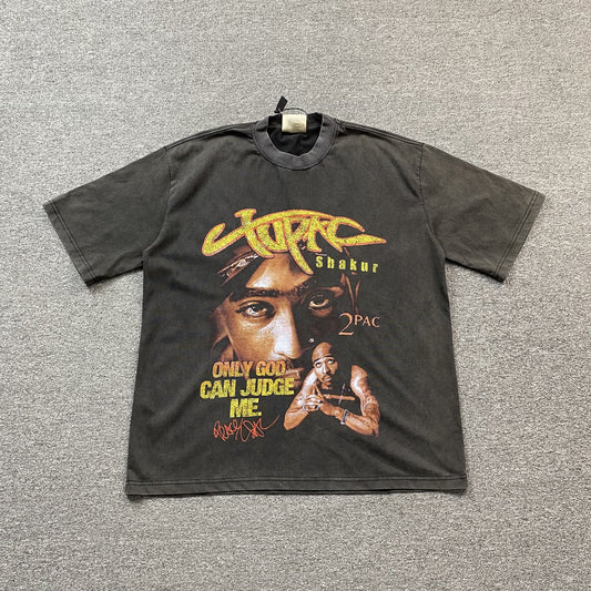 TUPAC VINTAGE GRAPHIC TEE DARK GREY