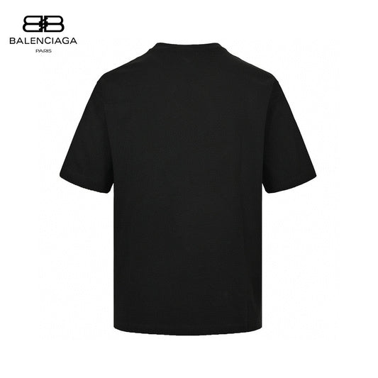 Balenciaga Blue Logo T-Shirt (Black)