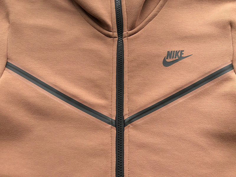 NIKE TECH FLEECE HOODIE x ARCHEO BROWN