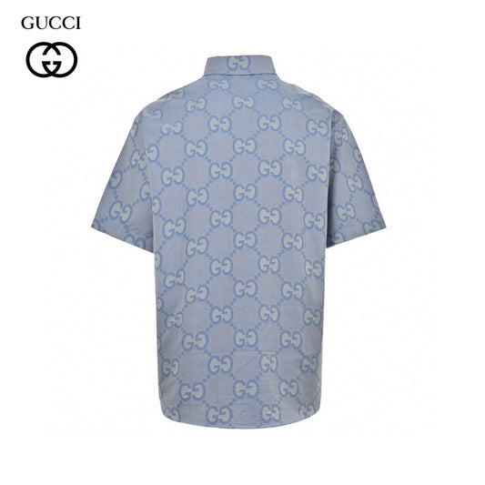 Gucci Allover Logo Denim Shirt