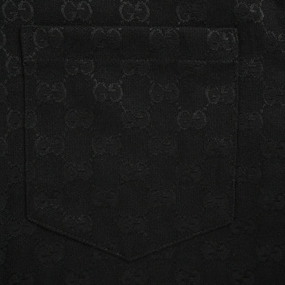 Gucci GG Monogram Black Short Sleeve Shirt