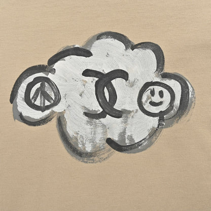 Chanel Cloud Logo T-Shirt in Beige