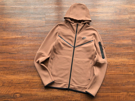 NIKE TECH FLEECE HOODIE x ARCHEO BROWN