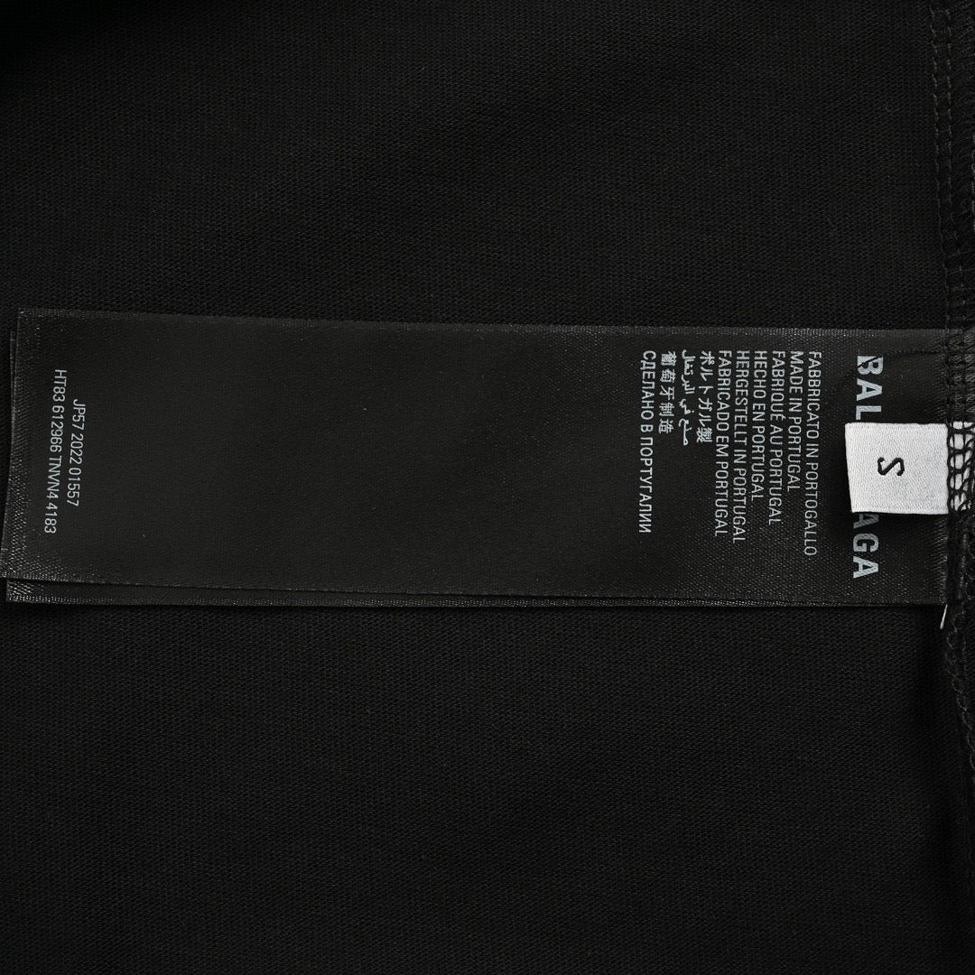 Balenciaga Multi-Logo Black T-Shirt