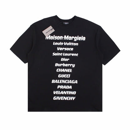 BALENCIAGA DESIGNER NAMES T-SHIRT BLACK