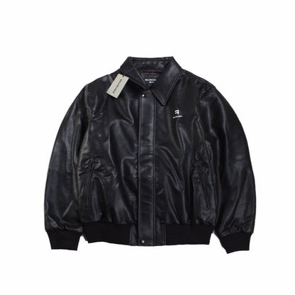BALENCIAGA FAUX LEATHER JACKET BLACK