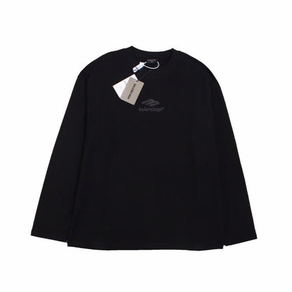 BALENCIAGA LOGO LONG SLEEVE SHIRT BLACK