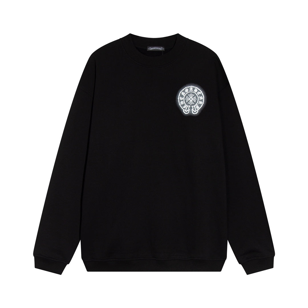 CHROME HEARTS HORSE SHOE LOGO SWEATSHIRT BLACK