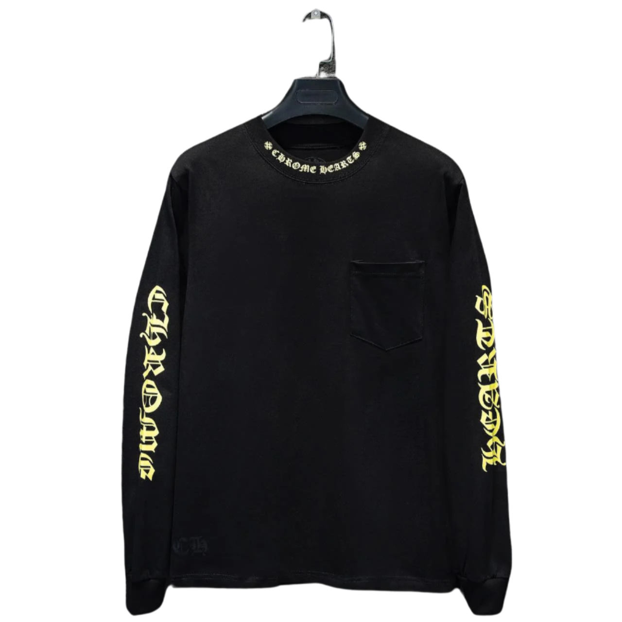 CHROME HEARTS YELLOW COLLAR LONGSLEEVE BLACK
