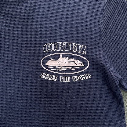 CORTEIZ INSIGNIA WAFFLE TEE NAVY