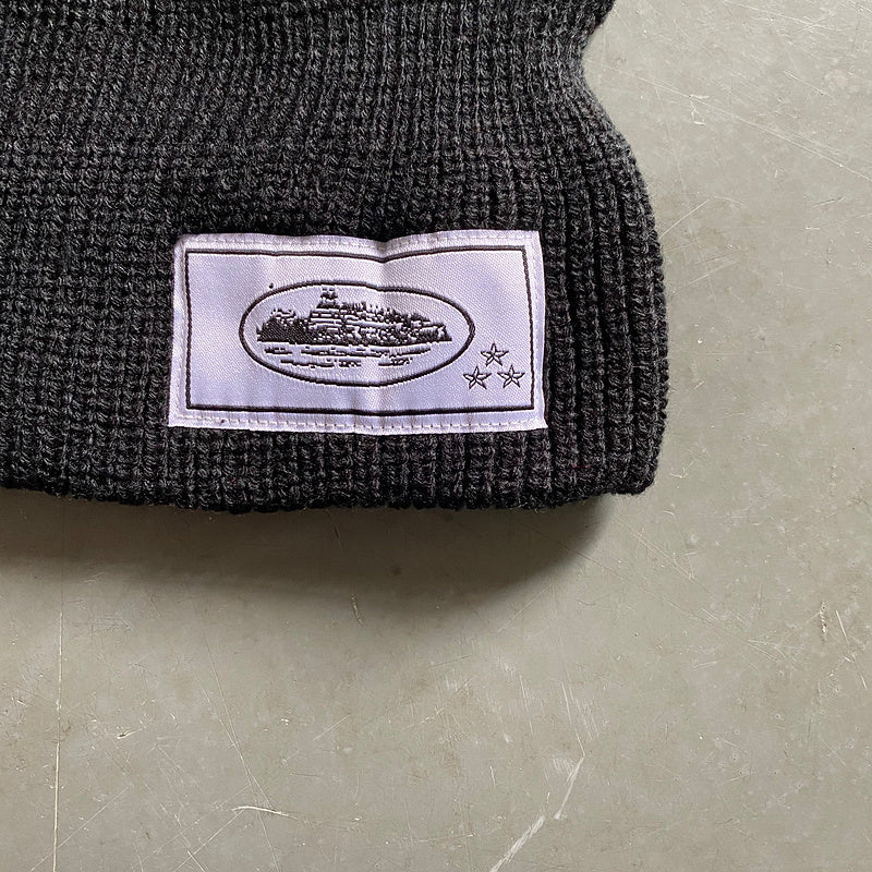 CORTEIZ KNIT BALACLAVA BLACK WHITE