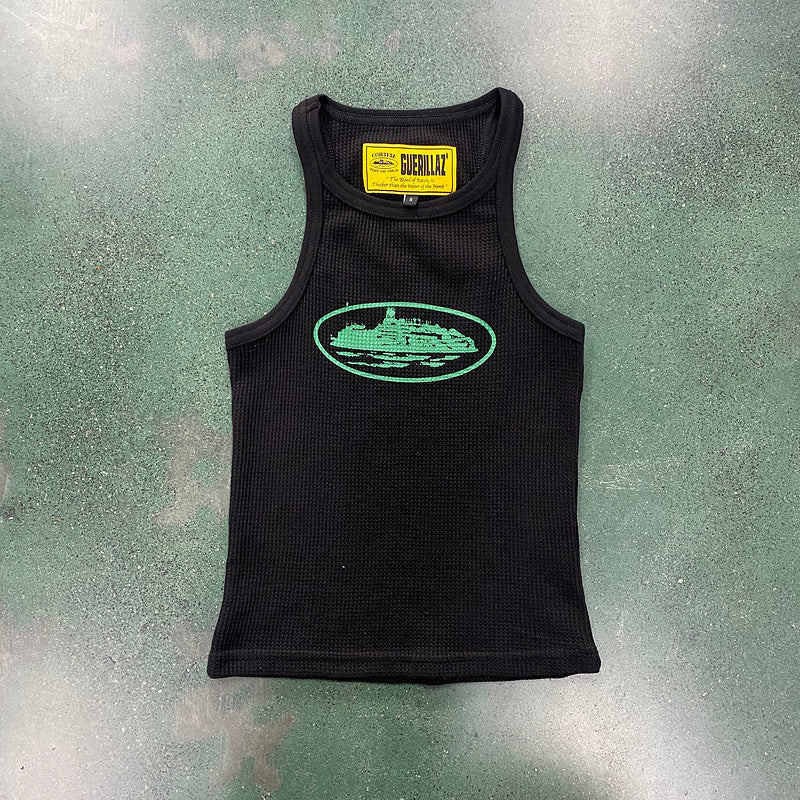 CORTEIZ RTW OG WOMEN'S ALCATRAZ TANK TOP BLACK GREEN