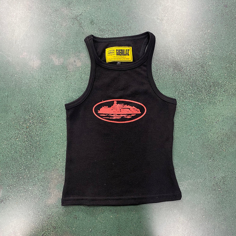 CORTEIZ RTW OG WOMEN'S ALCATRAZ TANK TOP BLACK RED