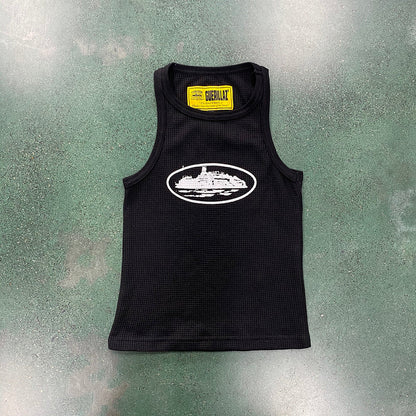 CORTEIZ RTW OG WOMEN'S ALCATRAZ TANK TOP BLACK WHITE