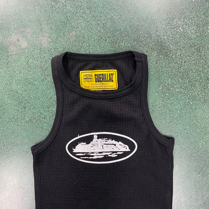 CORTEIZ RTW OG WOMEN'S ALCATRAZ TANK TOP BLACK WHITE