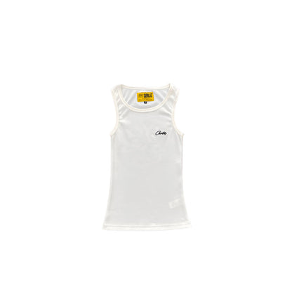 CORTEIZ WAFFLE TANK TOP WHITE
